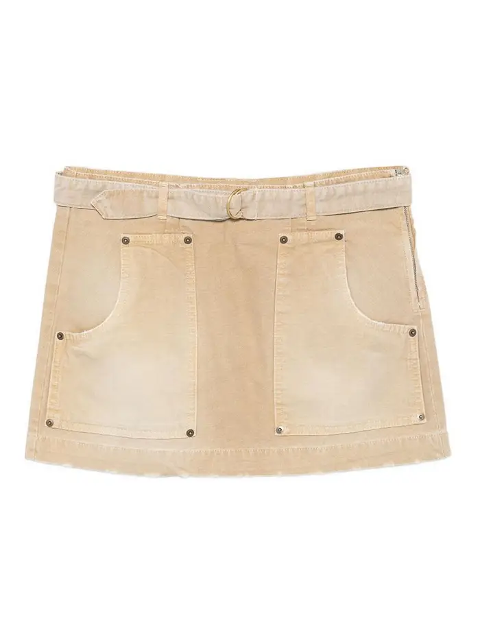 Semicouture Minigonna Florida in denim beige