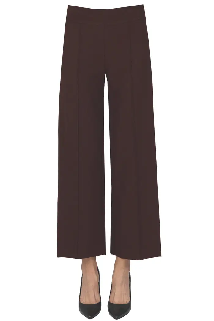 Semicouture Pantaloni cropped Terra di Siena bruciata