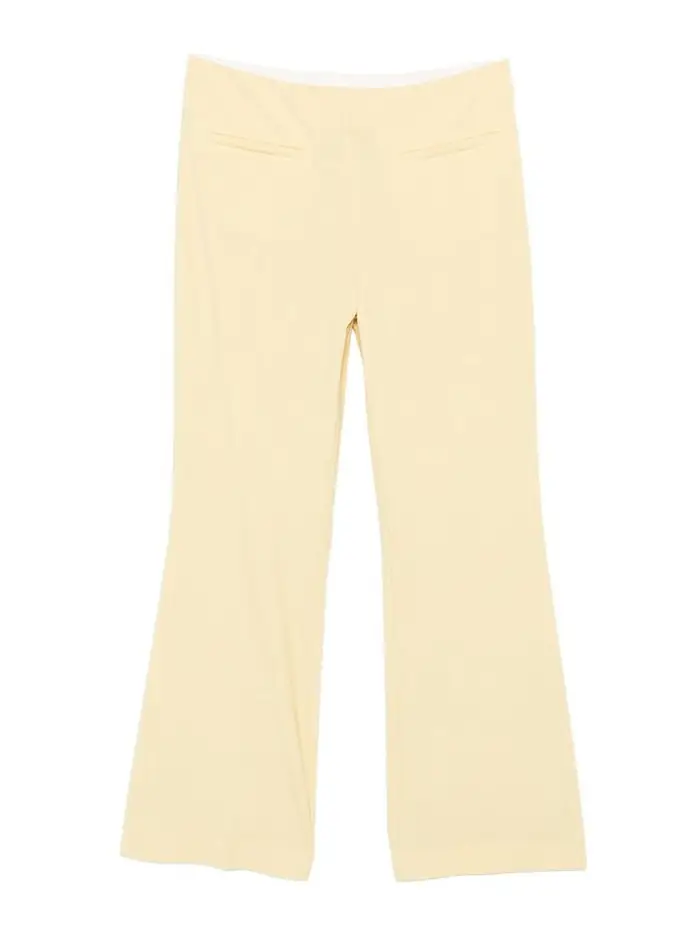 Semicouture Pantaloni Estefania a zampa d elefante Giallo