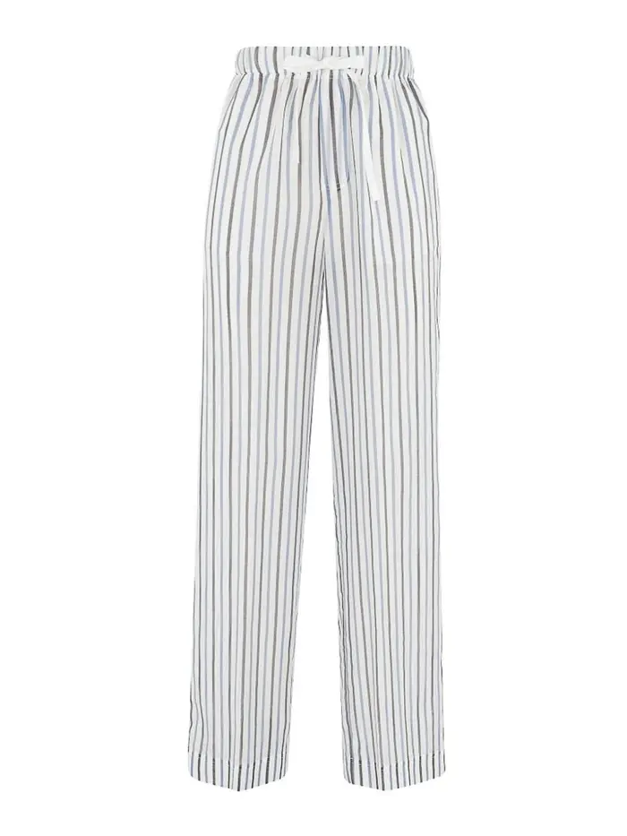 Semicouture Pantaloni in misto cotone-seta rigati Multicolore