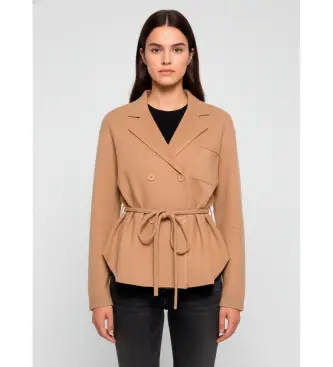 Semicouture per donna Y5WB06 Giacca marrone Graciana, Casual, Lana