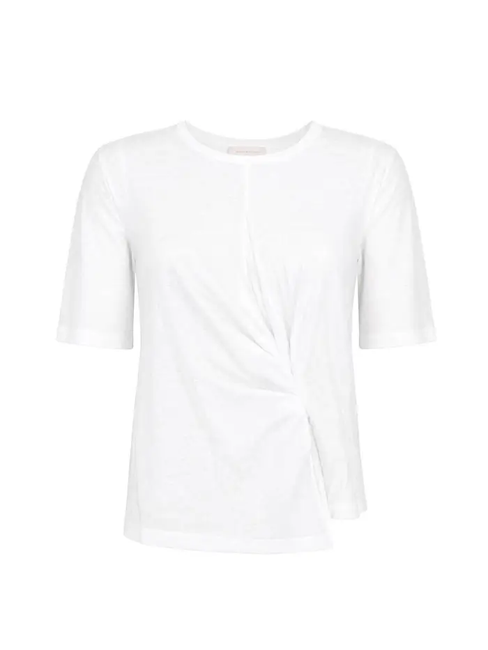Semicouture T-Shirt Ophelia In Misto Cotone Bianco