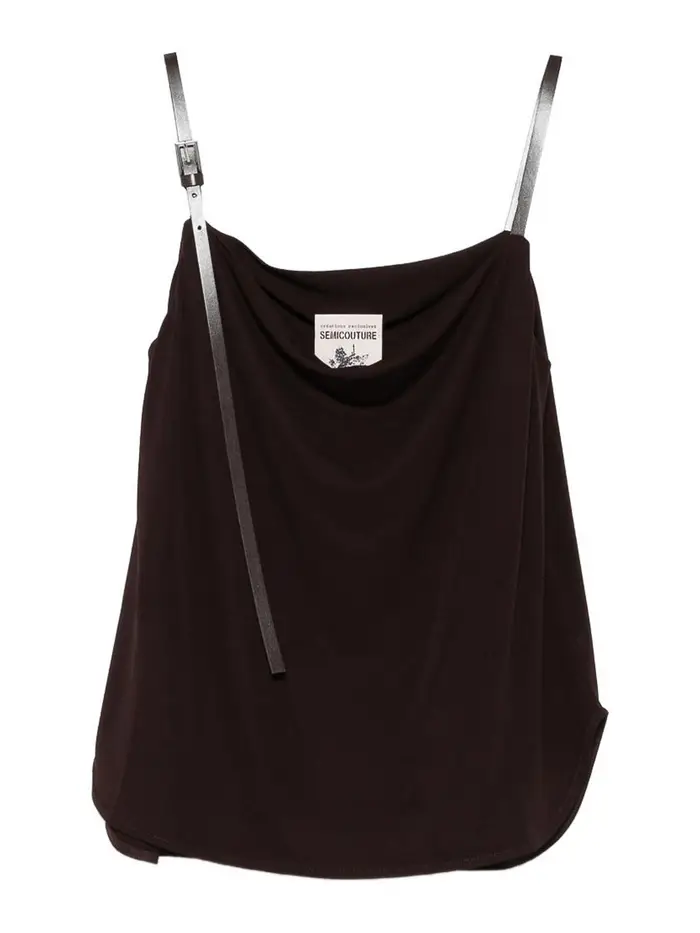 Semicouture Top in kayly marrone scuro