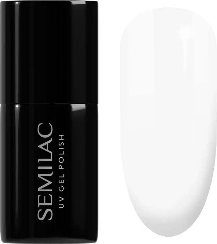 Semilac UV Hybrid Black & White gel smalto colore 001 Strong White 7 ml