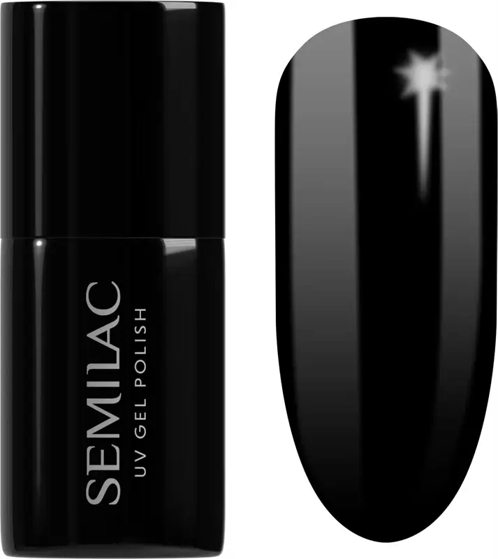 Semilac UV Hybrid Black & White gel smalto colore 031 Black Diamond 7 ml