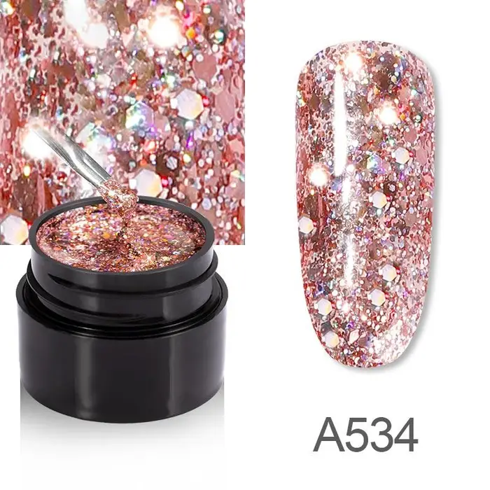 Senalay ROSALIND 5ml Smalto per unghie in gel lucido Arcobaleno Glitter Pittura Unghie artistiche Design Vernis Smalto semipermanente Gel