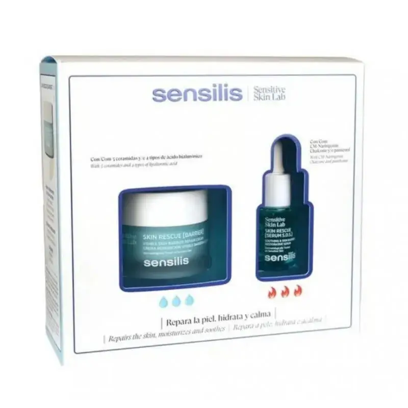 Sensilis Skin Rescue Barrier Crema riparatrice 50ml Set 2 pezzi
