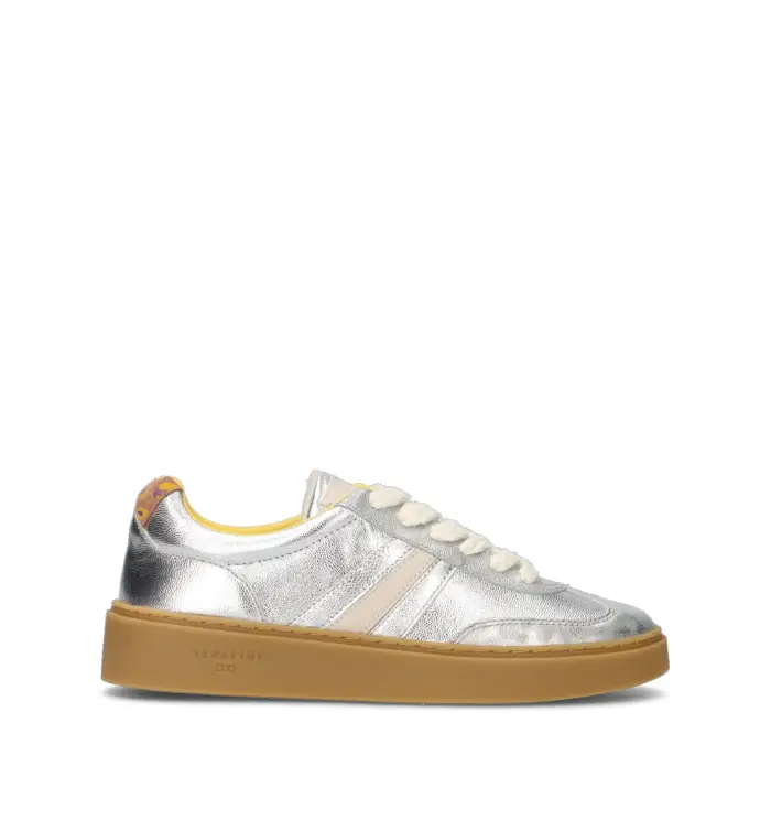 Sneaker donna argento in pelle Vario