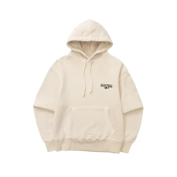 Felpa con cappuccio Service Works Loopback Trademark Beige
