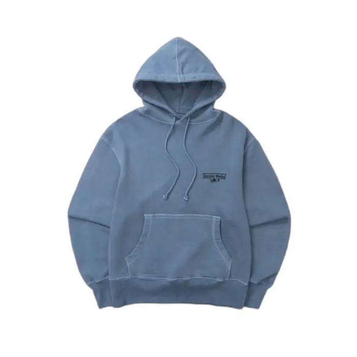 Felpa con cappuccio Service Works Loopback Trademark Gris