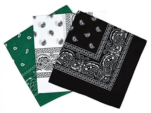 Laciteinterdite Set di 3 bandane Paisley, fascia, sciarpa, in cotone, motivo cashmere, accessorio per capelli alla moda