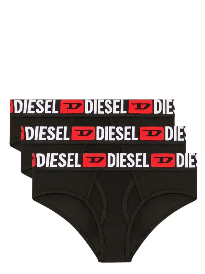 Diesel Set di tre slip con maxi logo in vita
