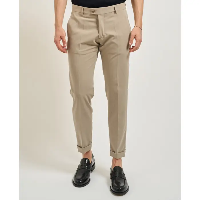 Sette/Mezzo Pantalone Chino Pantaloni classici uomo con tirapancia Beige