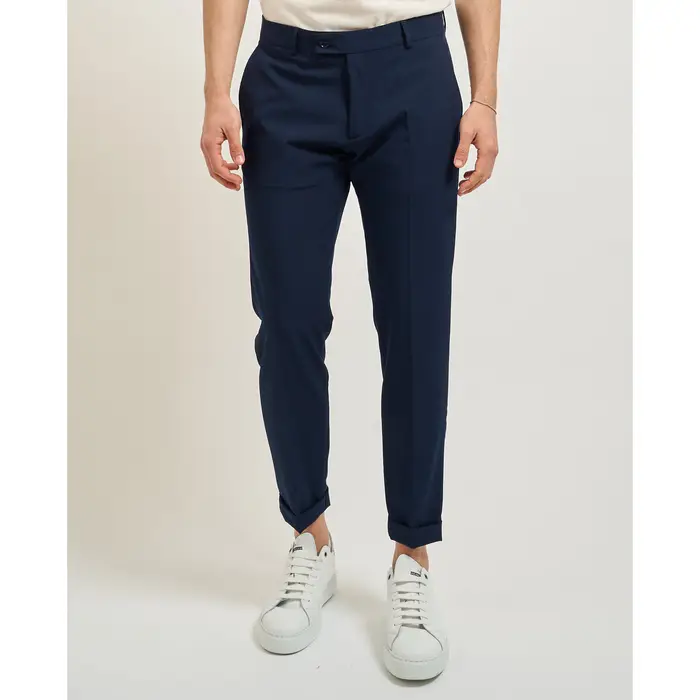 Sette/Mezzo Pantalone Chino Pantaloni classici uomo con tirapancia Blu