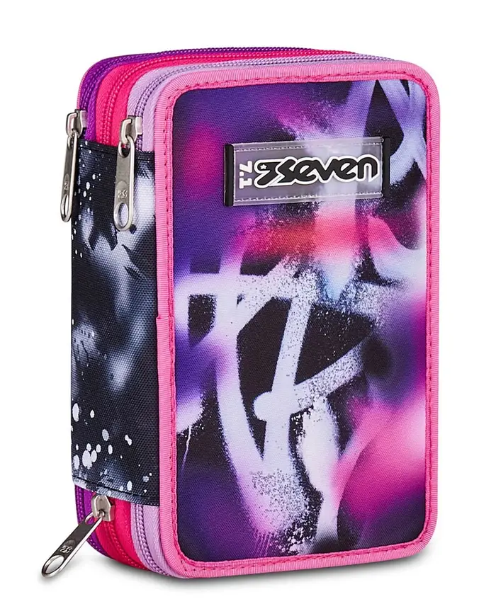 Seven Astuccio scuola 3 zip Buzzy Note Girl