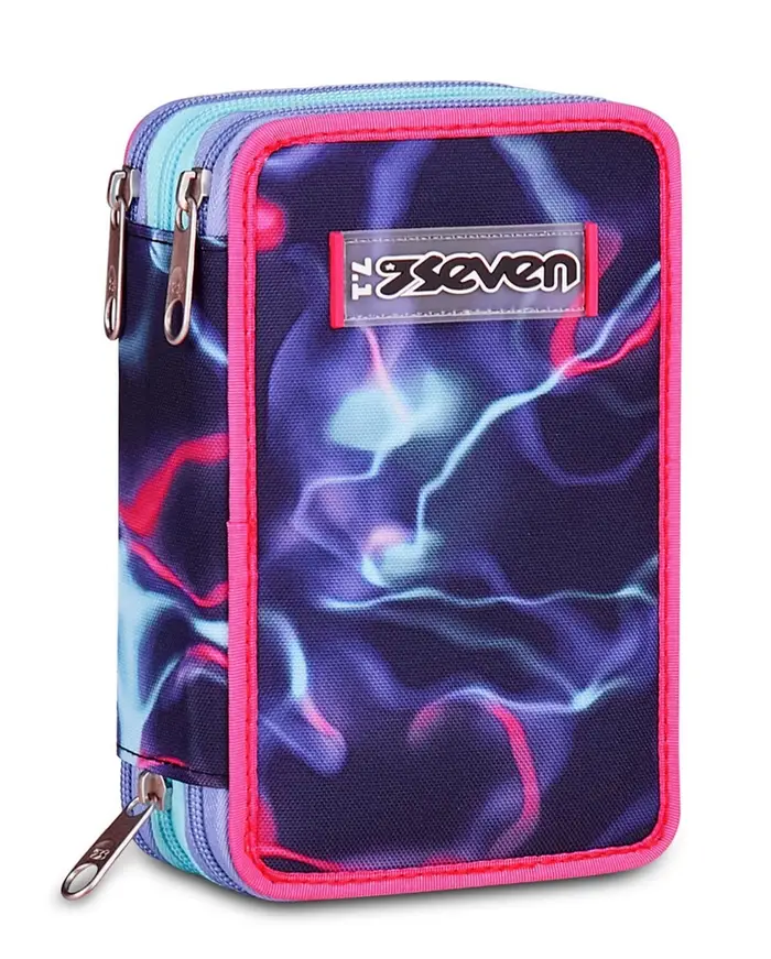 Seven Astuccio scuola 3 zip Electricvibe Girl