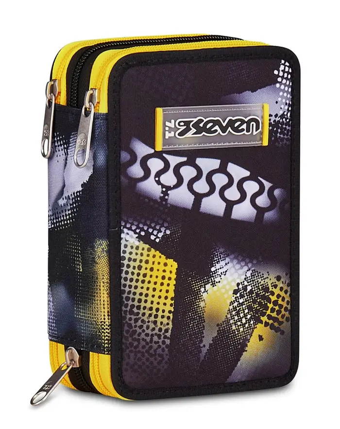 Seven Astuccio scuola 3 zip Golden Paint