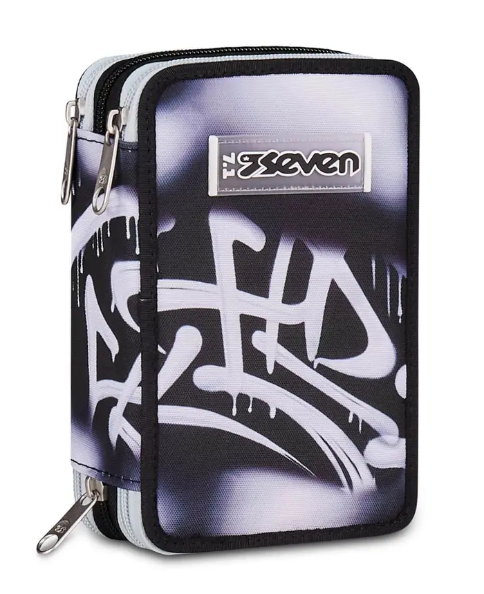 Seven Astuccio scuola 3 zip Plumpy Line Boy