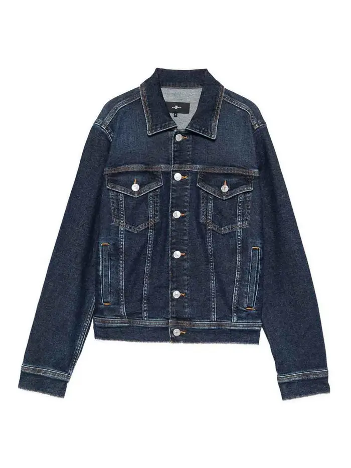 Seven Giacca camionista in denim Adi Blu
