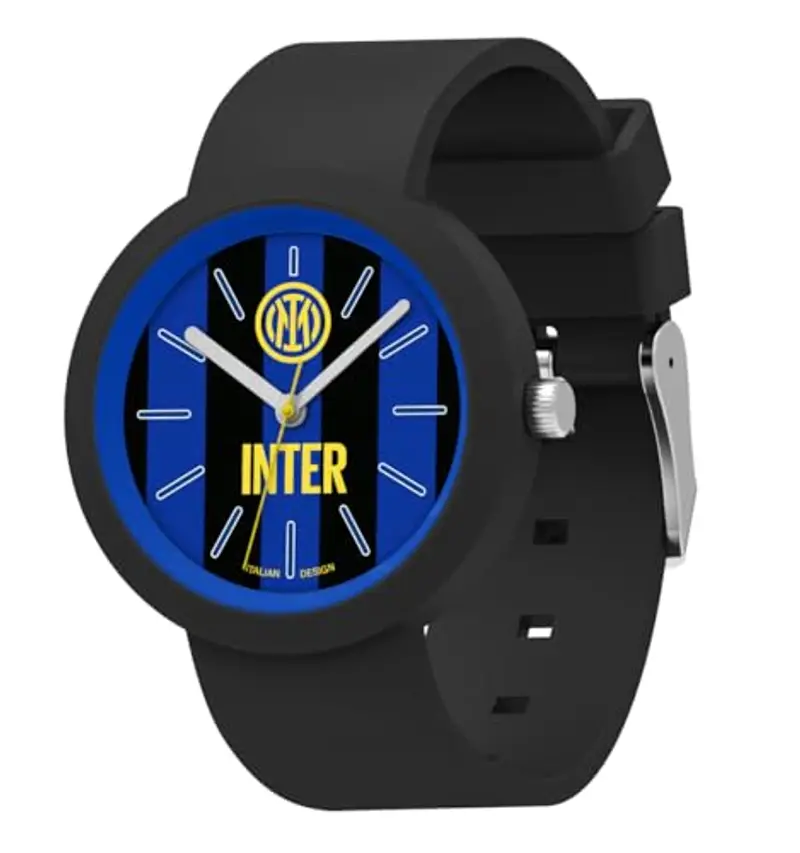 Seven Orologio Inter da polso, Nero Azzurro, Analogico al quarzo, Bambini e Ragazzi, Orologio Sport e Calcio