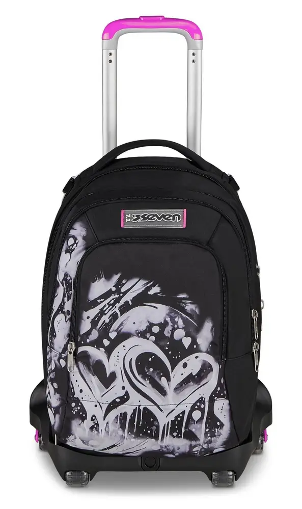 Seven Trolley scuola Jack 8 ruote Detach Plumpy Line Girl
