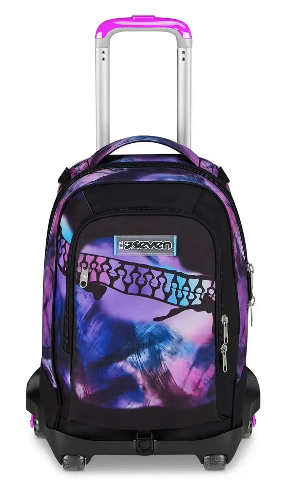 Seven Trolley scuola Jack 8 ruote Pink Fusion