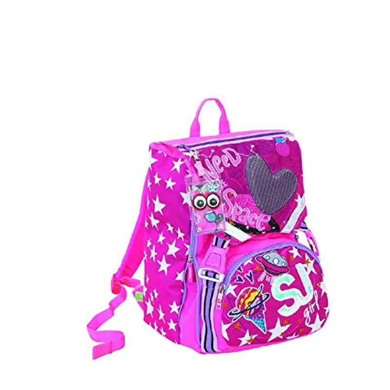 SJ GANG STYLE JAM GANG Seven Zaino Estensibile Scuola Big - Ledtech Girl - Sj Gang - Bambina - Scuole Elementari E Medie, Zaino Unisex -