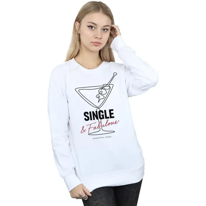 Felpe Sex And The City Single And Fabulous Bianco