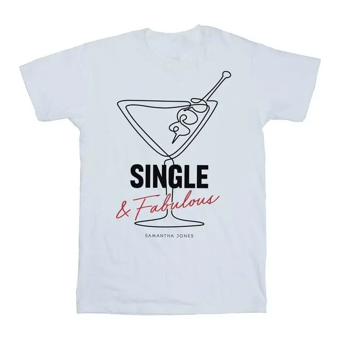 T-shirts a maniche lunghe Sex And The City Single And Fabulous Bianco