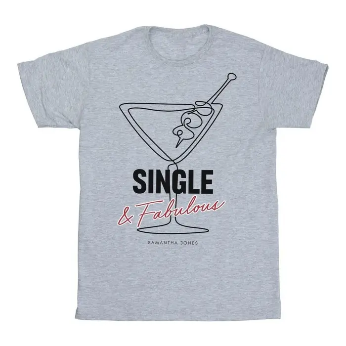 T-shirts a maniche lunghe Sex And The City Single And Fabulous Grigio