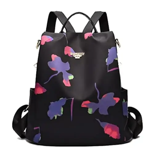 shepretty Zaino Donna antifurto Borsa Tracolla Zainetto Viaggio Daypack zaino donna scuola, AL911Farfalla