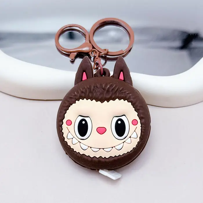 Funzione 3-in-1 Portachiavi Ciondolo Decorativo Ragazze Portatile Piccolo Ciondolo a Specchio