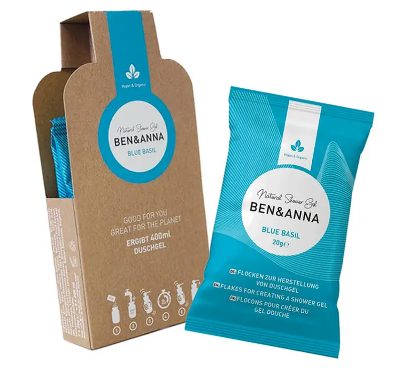 Ben & Anna Shower Gel Flakes Blue Basil 400ml