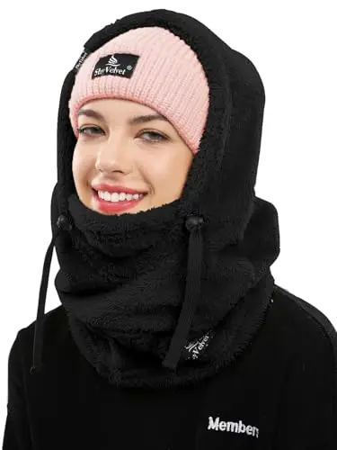 Shy Velvet Passamontagna in Pile Termico Invernale per Uomo Donna Multifunzionale Antivento Caldo Maschera da Sci