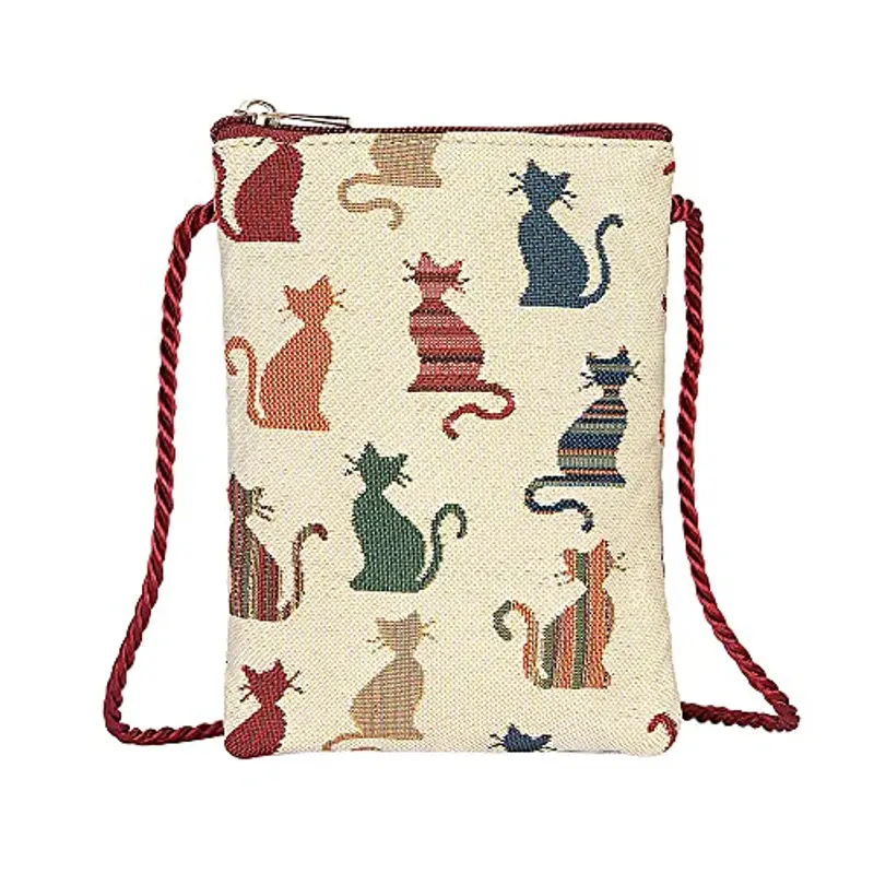 Signare Cheeky Cat - Borsa per smartphone da donna, motivo: gatto sfacciato
