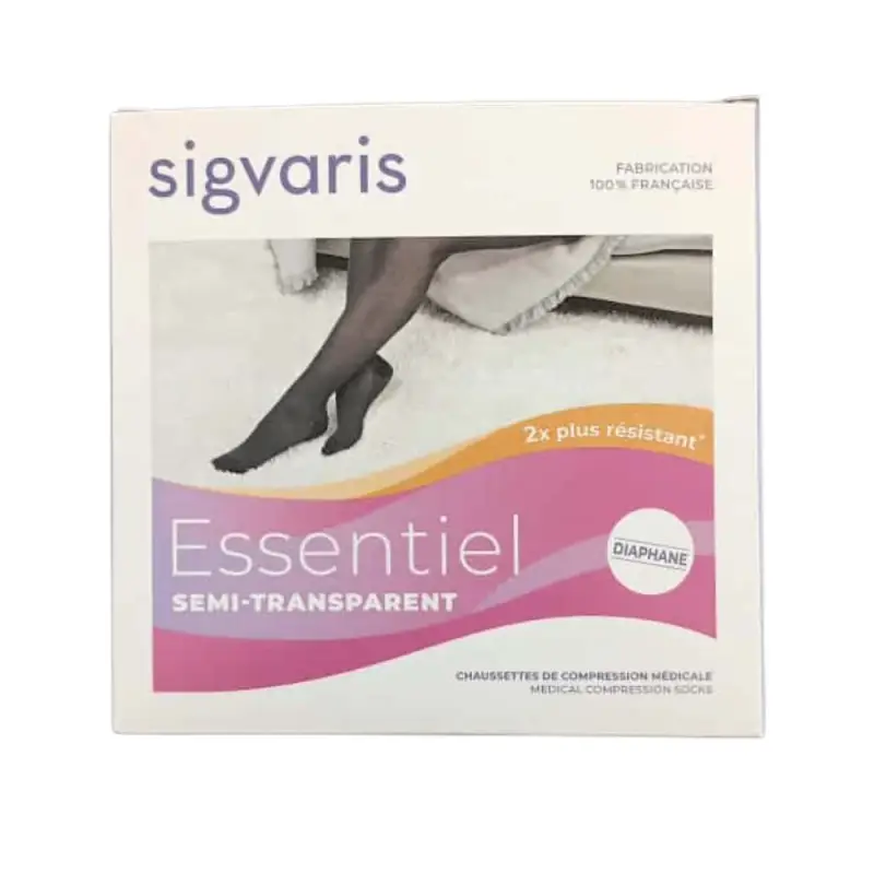 Sigvaris Essentiel - Gambalettoi Contenitivi Semi-Trasparenti Punta Aperta Beige - Long Promozione