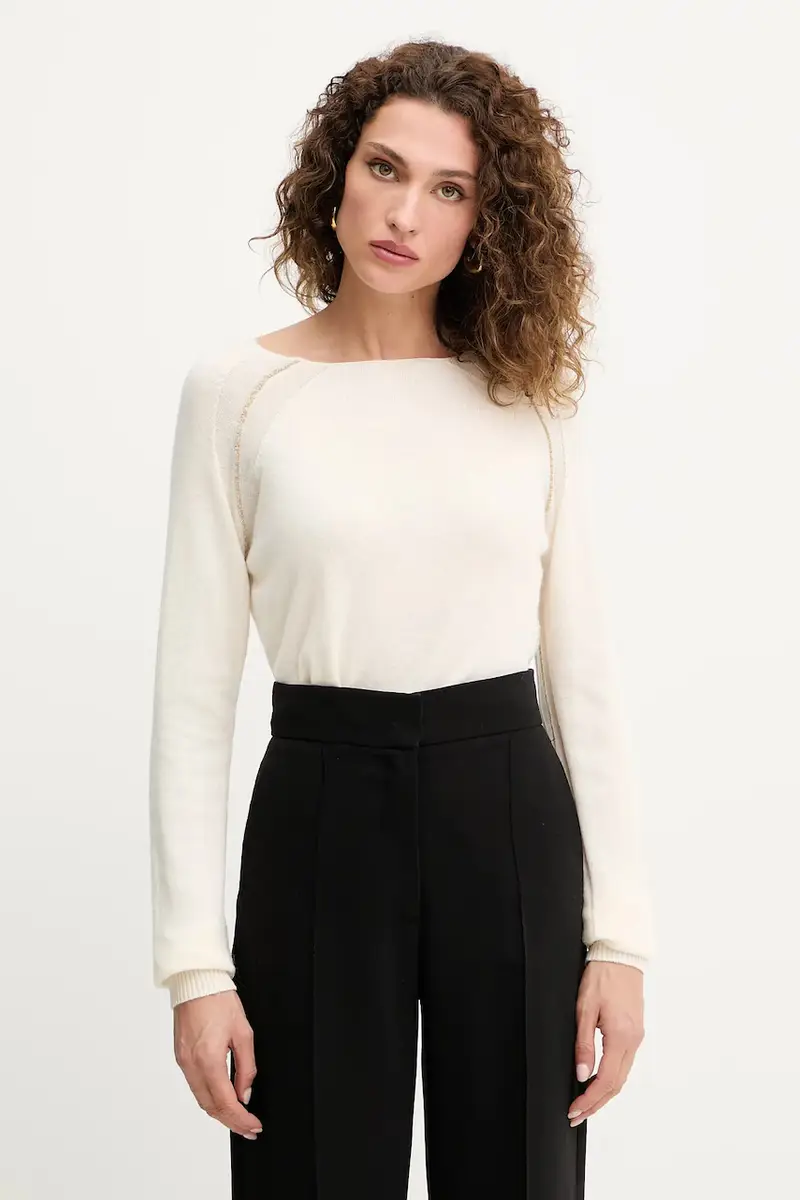 Silvian Heach maglione KARIM donna colore beige GPA25241MA