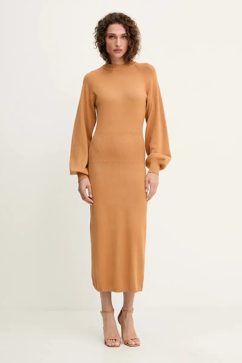 Silvian Heach vestito AMARAT colore marrone GPA25257VE