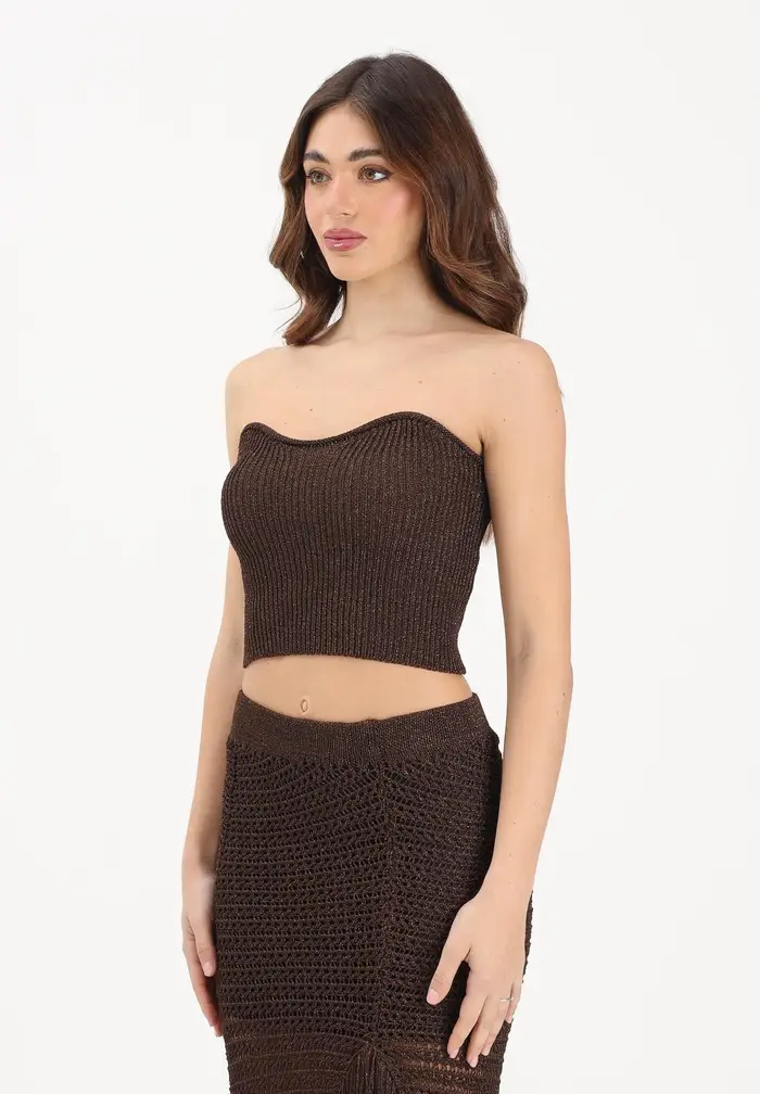 SIMONA CORSELLINI Top Donna Marrone 4215502