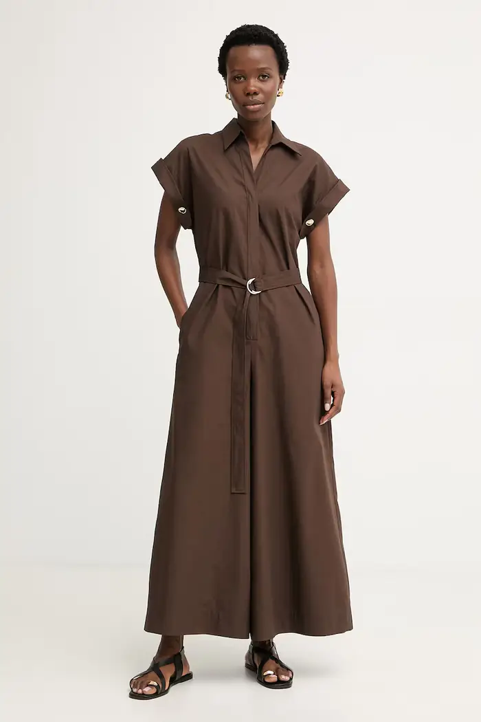 tuta da donna in cotone Marrone