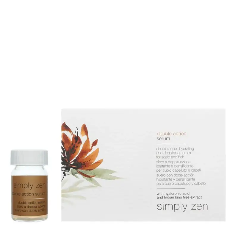 Simply zen Set di siero per il trattamento del cuoio capelluto senza risciacquo a doppia azione per densità e vitalità, 12 pezzi da 5 ml