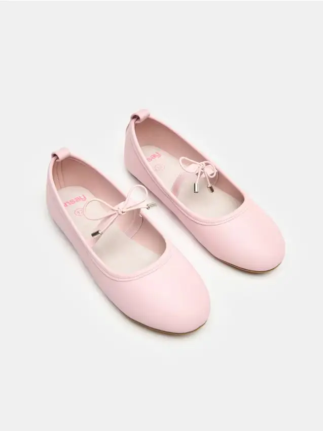 Ballerine con soletta in pelle - rosa cipria
