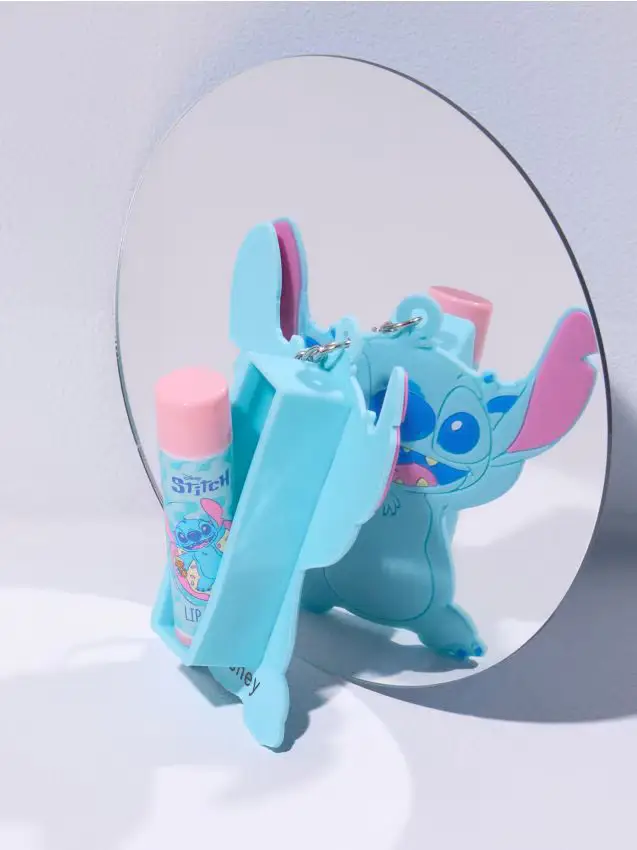 Balsamo labbra con portachiavi Stitch - multicolor