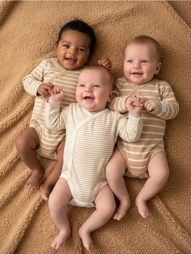Body in cotone 3 pack - panna