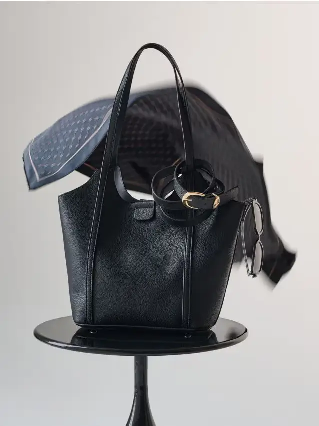 Sinsay Borsa shopper con foulard decorativo - nero