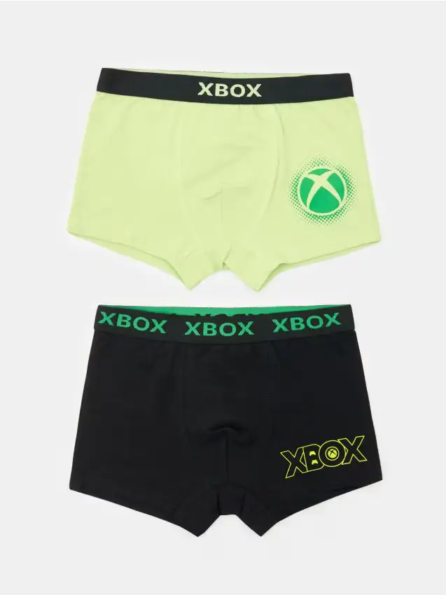 Boxer in Cotone con Stampa Gaming, Confezione da 2 - verde-giallo