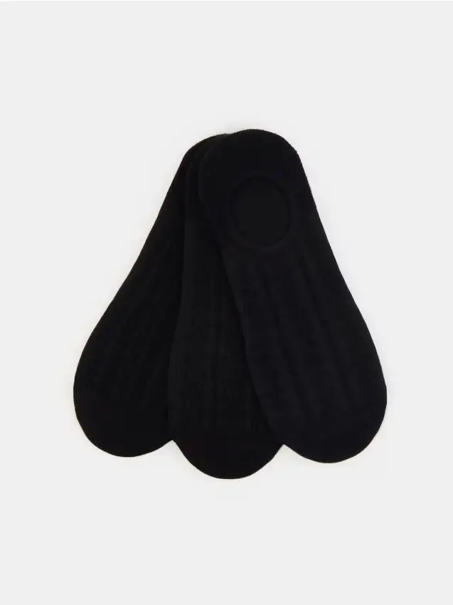 Calzini a coste 3 pack - nero