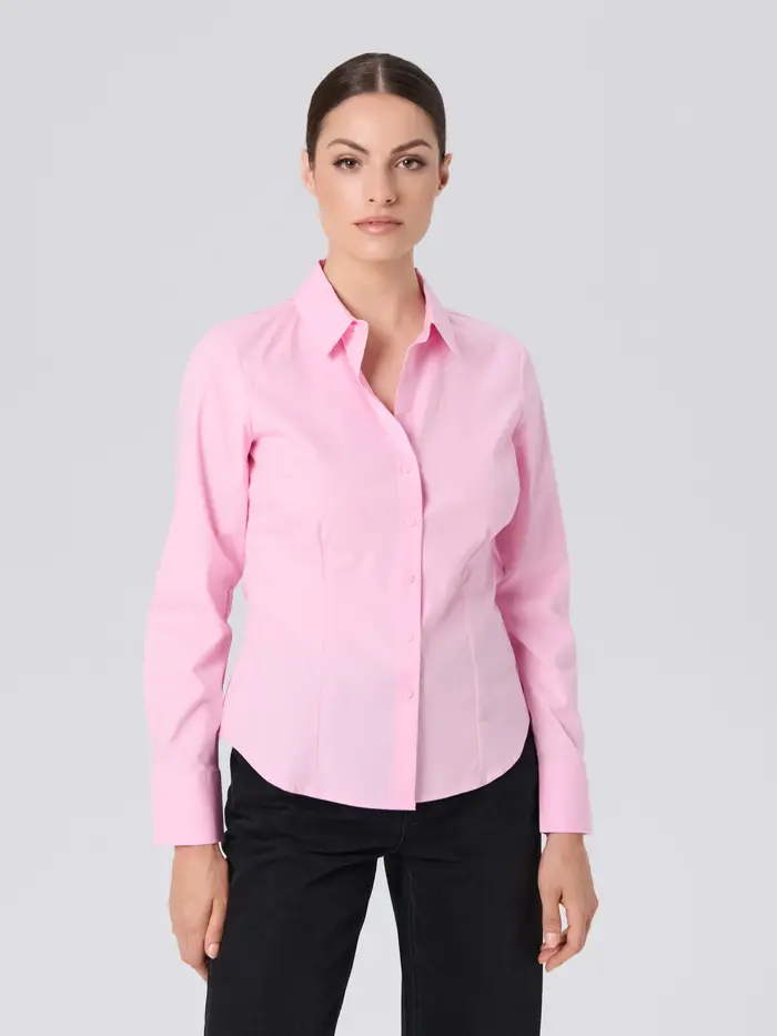 Camicia a maniche lunghe - rosa miniatura 3