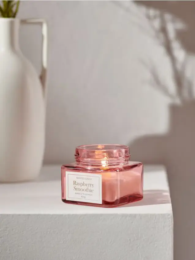 Candela profumata Raspberry Smoothie - rosa pastello