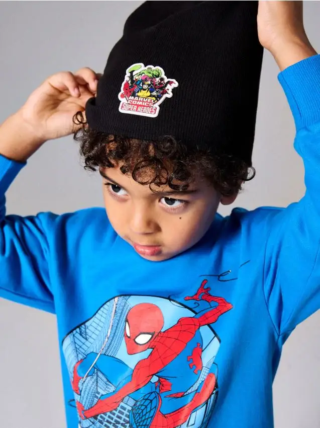 Sinsay Cappello con patch Marvel - nero